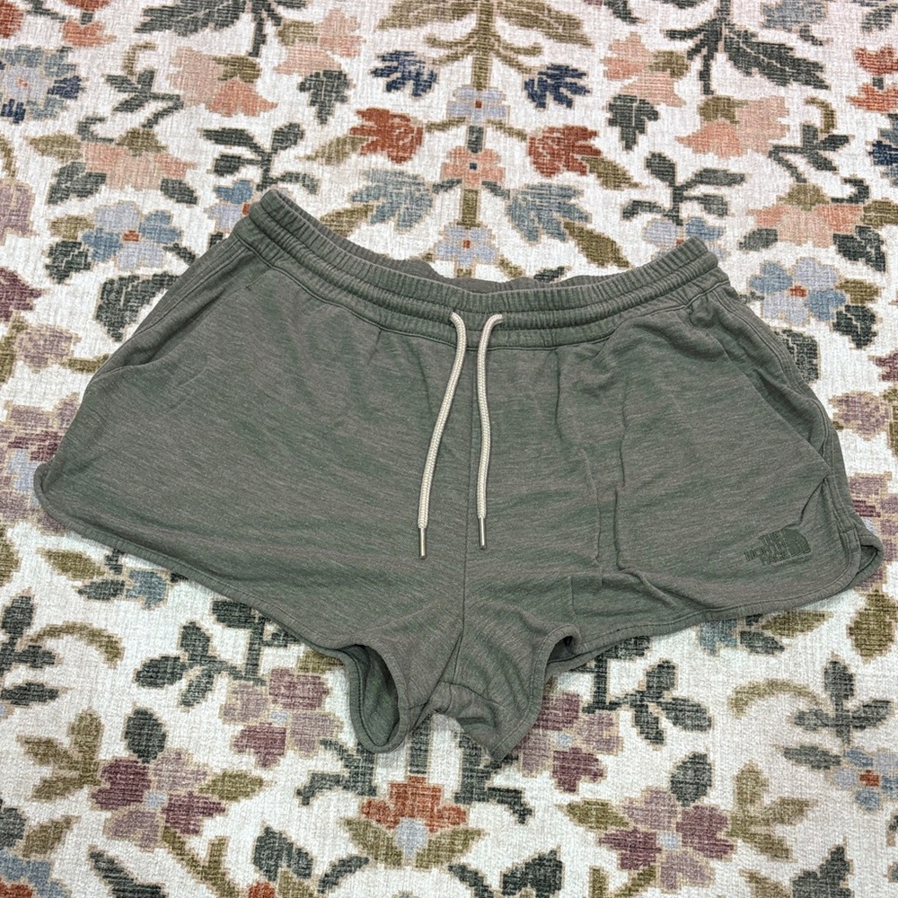 The North Face Heathered Green Athleisure Shorts